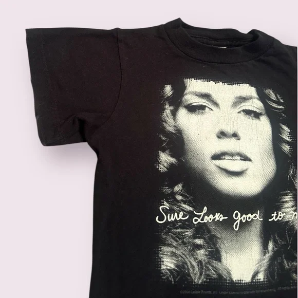 Youth Alicia Keys Black Graphic Kids Short Sleeve T-Shirt Size 5/6T - Picture 3 of 7